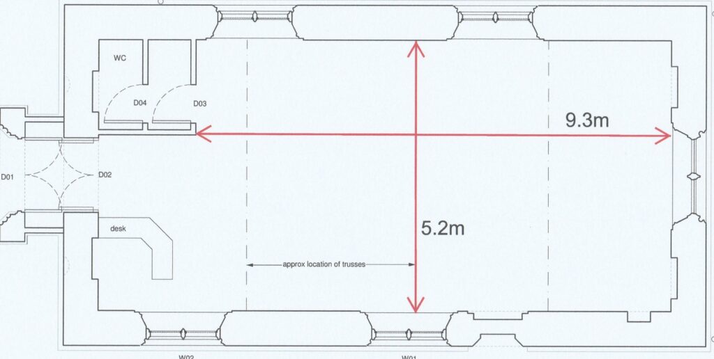 Layout of the Old Bluecoat School.