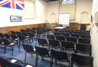 A theatre layout at the Old Bluecoat School.